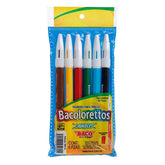 Marcador base Agua Bacôlorettos Est.Vinilo Colores Est.c/6 Baco® MR118 Estuche 7501174951301 01